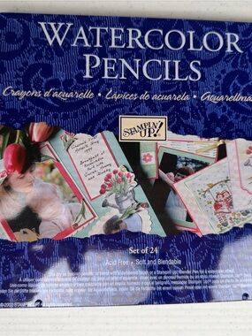 Stampin’ Up! Retired Watercolor Pencils Set of 24 in Original Tin